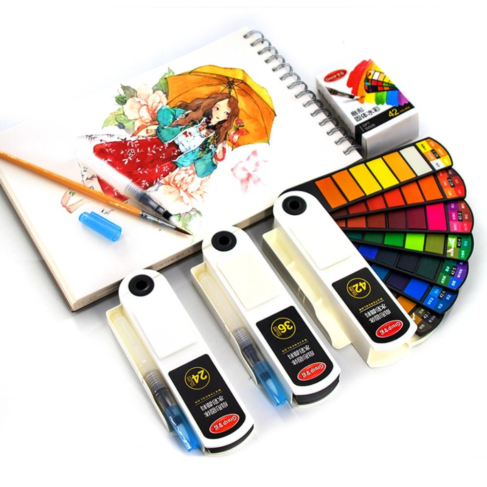 Zestaw akwareli składanych, 18 – Watercolor Paint Set Solid Pigment recenzja i cena