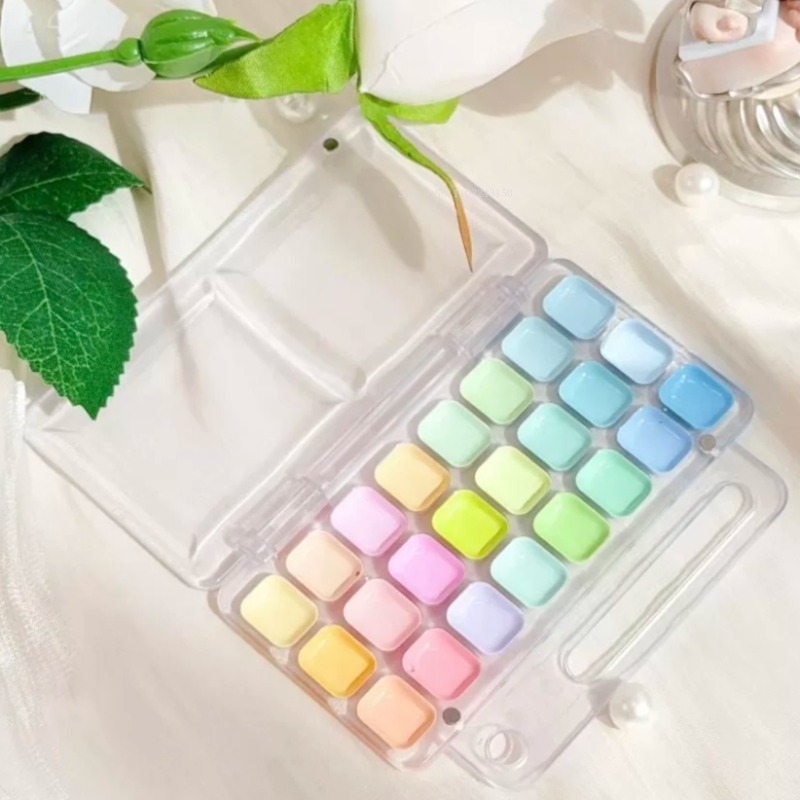 18/24 Kolorów, pigmenty akware – Watercolor Paint Set Solid Pigment recenzja i cena