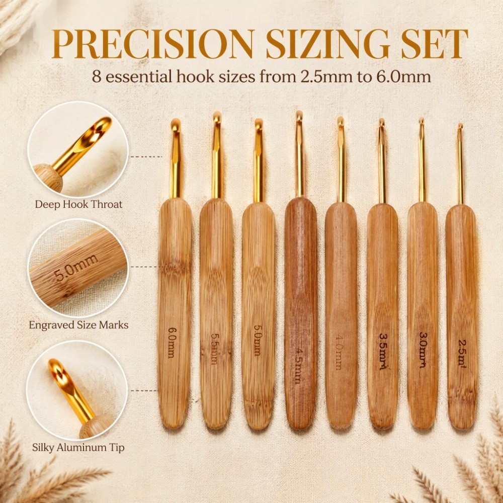 8 sztuk – zestaw ergonomicznyc – Wooden Crochet Hooks Ergonomic Handle recenzja i cena